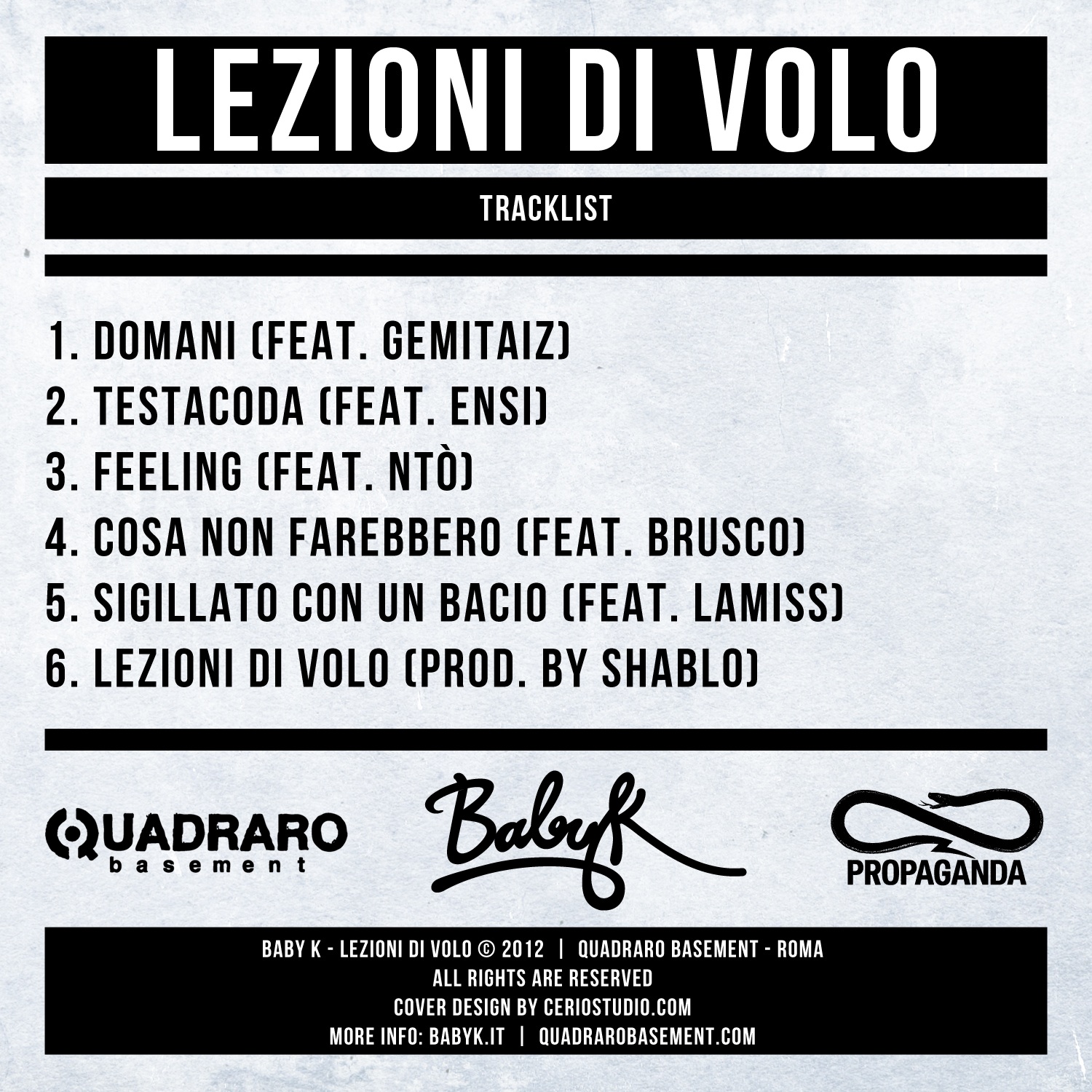 Baby K - Lezioni Di Volo EP BACK