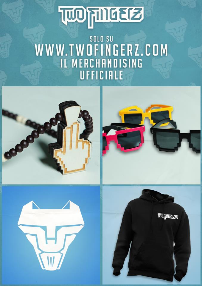 Two Fingerz merchandising